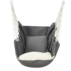 AIKY Silla de Hamaca Silla Colgante de Colgando Cuerda Silla Suave Comodidad Durabilidad Jardín Interior Hamacas al Aire Libre para Mayor Comodidad precio