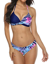 JFAN Bikini Mujer Elegante Traje de Baño Conjunto Bañador Estampado Bañador Halter Mujer Ropa de Playa Traje de Baño Bikini Sets características