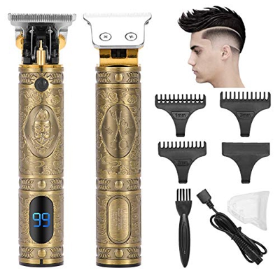 ZITFRI Cortapelos Hombre Recortadora Eléctrica, Maquina de Cortar Pelo Profesional, Recortador Barba con Precisión Impermeable, Pantalla Digital LCD, 
