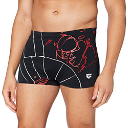 ARENA M Short Bañador Corto Hombre One Impressions, Black-Multi, 90 en oferta