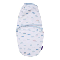 Clevamama 3401 Saco de Dormir Arrullo para Bebés (0-3 Meses), Algodón - Azul características