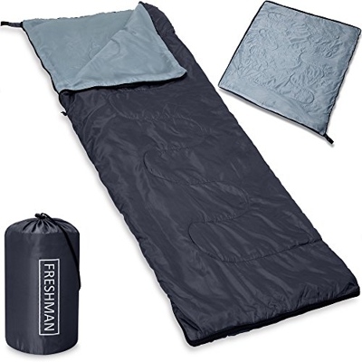 Deuba Monzana Saco de Dormir y Manta 2 en 1 Antracita Suave de Poliéster 190x75cm con Cremallera para Camping Exterior