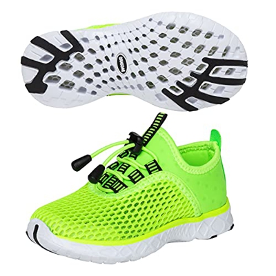 SAGUARO Zapatos de agua para niños, de secado rápido, de malla, color Verde, talla 30 EU