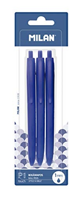 MILAN P1 Touch Boligrafos, Azul, 1 mm, 3
