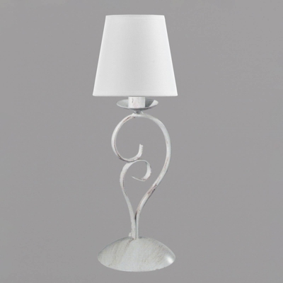 Lámpara de mesa Pompei alto 50cm pantalla blanca
