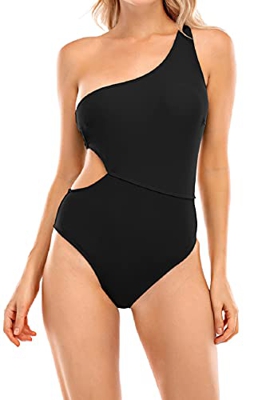 Voqeen Bikini Mujer Ropa con Estampado de Push-Up Traje de baño con Lazo Acolchado Conjunto de Bikini de Playa Acolchado Bañador Ropa Verano (1-Negro,
