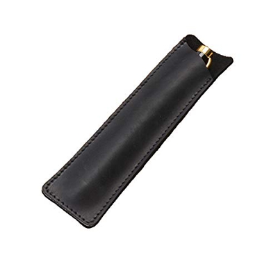 Daimay Cuero de caballo loco Sostenedor de la caja de la pluma Fuente hecha a mano Funda protectora de funda protectora para Bolígrafo, Stylus Touch P