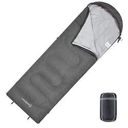 KingCamp Saco de Dormir Ultraligero de Momia Grande Individual para Niños Camping Montaña Portátil Bolsa de Compresión Verano 165 x 70cm características