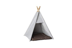 Tienda de campaña para Perros, Gatos y Mascotas, casa de Juegos para Gatos y Perros, Tienda Tipi con Almohada (S, marrón) características