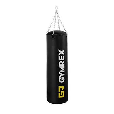 Gymrex Saco De Boxeo Entrenamiento De Artes Marciales GR-PB-03 (con Enganche de Cadena, Capacidad de Carga; 27,5 kg, Ø 40 x 120 cm)