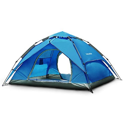 NACATIN - Tienda de campaña instantánea con apertura automática para 3/4 personas, poliuretano de 3000 mm para senderismo, familia y exterior, camping