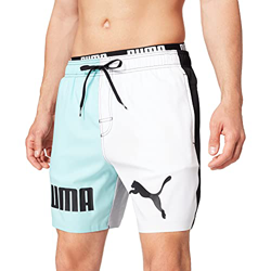 PUMA Swim Men's Colour Block Mid Shorts Bañador, Azul, M para Hombre precio