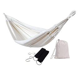 GJQGYY Hamaca Tumbona Colgante Canvas Beige,Hamaca de Viaje Ultraligera Exterior,Transpirable, para Acampada,Senderismo, Playa,Jardinería y Viaje 200  precio