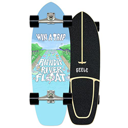 WRISCG Surfskate Cruiser Skateboard Monopatín Pumpping Carving Surf simulado CX4, Boards Arce 78×24cm, Rodamientos Bolas ABEC-11, para Adolescentes Pr precio