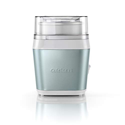 Cuisinart ICE31GE Heladera 1.4L, Maquina para Hacer Helado Cremoso y Saludable, Paleta Especial Fruta, Helado Casero en 25 Minutos,  Acero Inoxidable,
