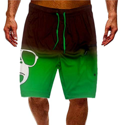 Bañador de Hombre y Niño Surfero Kahuna Store Shorts de baño Verde Degradado Cordón verde, Bolsillo Lateral cierre de Cremallera Cintura elástica Seca en oferta