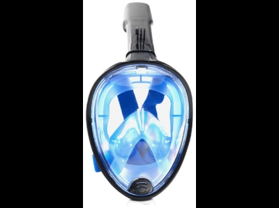SK8 Aqua, Máscara Snorkel, Cámara deportiva, Talla L/XL, Azul y negro