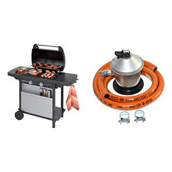 Campingaz 2 Series Classic LX Vario Barbacoa a Gas, BBQ con 2 Quemadores, 7.5 KW, Plancha y Parrilla de Acero Estampado + S&M 321771 Regulador de Gas  en oferta