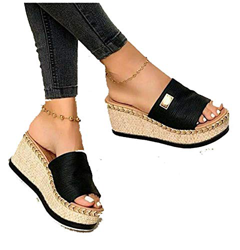 LKSDJ Cómodas Sandalias de cuña de Plataforma para Mujer Zapatos Casuales de Verano con Zapatillas de Playa, Sandalias de Mujer Zapatos de Mujer Sanda características