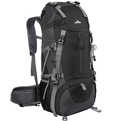 Lukasa Mochila de Senderismo 50L con Cubierta Impermeable, Mochila Trekking al Aire Libre, Bolsa para Caminatas Adecuada para Caminatas, Acampadas, De