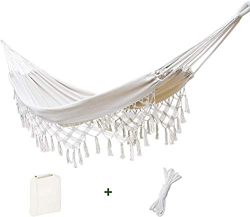 Hamaca Doble para el hogar, Interior y Exterior, Hamaca Boho, Hamaca macramé, Hamaca Grande de algodón Suave, Cama para Dos Personas, Patio, Patio, Po en oferta