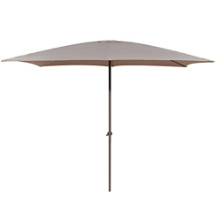 Parasol de jardín con Apertura manivela Tessa Rectangular Topo de Aluminio de 300x400 cm - LOLAhome en oferta