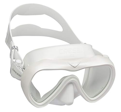 Cressi A1 Mask Lens Antifog Máscara de Buceo y apnea antivaho de Vidrio, Unisex-Adult, Blanco/Blanco/Lente Transparente, Talla única
