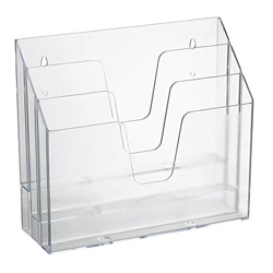 Acrimet Organizador Horizontal de 3 compartimientos para escritorio o pared (Color Cristal) precio