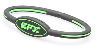 EFX Oval Pulsera Silicona, Hombre, Negro/Verde, 7