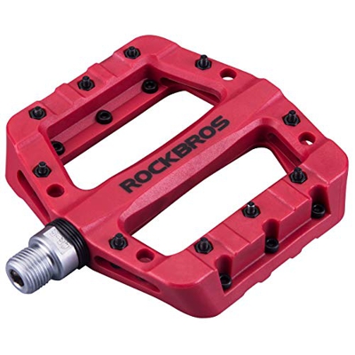 ROCKBROS Pedales Nylon de Bicicleta MTB Carrtera Gran Plataforma Antideslizantes con Rodamiento Sellado, 5 Colores