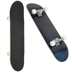 Anth Completo Skateboard para Principiantes, 79 * 20cm Monopatín con Rodamientos ABEC-9 Tabla de Skateboard para Principiantes Niñas Niños y Adultos precio