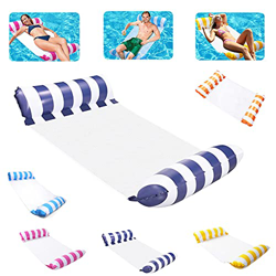 Sunshine smile Hamaca hinchable 4 en 1, cama hinchable para piscina, hamaca, hamaca, hamaca, hamaca, hamaca, hamaca, hamaca, hamaca de agua con red pa precio