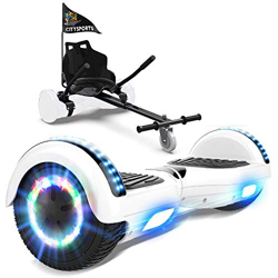 GeekMe Patinete Eléctrico Auto Equilibrio con Hoverkart, Hover Scooter Board, Balance Board + Go-Kart 6.5 Pulgadas con Bluetooth, Luces LED, Regalo pa características