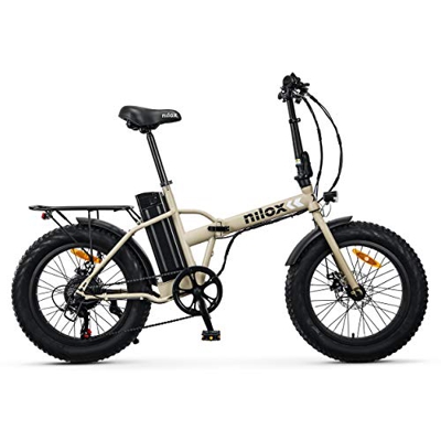 Nilox 30NXEB20V002V2 - Bicicleta eléctrica E Bike 36V 10AH 20X4P - X8, Motor 36 V 250 W, batería Recargable Samsung de Litio 36 V 10.4 Ah, Carga Compl