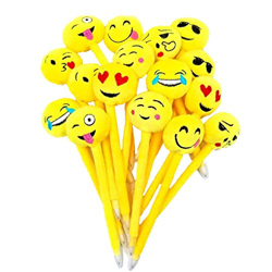 JZK 16 Bolígrafos plumas novedad para niños linda emoji peluche ballpoint pen biro bolígrafo regalo papelería para chicas niños cumpleaños fiesta rell precio
