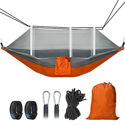 BestCool Outdoor Travel Hamaca Camping Hamaca con Mosquitera Portátil Nylon Hamaca para Viajes Senderismo Beach Garden 300 kg Capacidad de carga 260 x precio