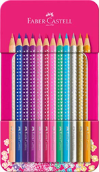 Ver Faber-Castell - Sparkle Colour Pencil,12 Pc In Tin Box (201737) TOY NUEVO y sus características Faber-Castell - Sparkle Colour Pencil,12 Pc In Tin Box (201737) TOY NUEVO precio