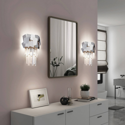 Lucande Miraia aplique de cristal, espejo precio