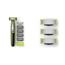Philips Oneblade Cara + Cuerpo Qp2630/30 Recortador De Barba Recargable Con Peine-Guía Para El Cuerpo + Qp230/50 Cuchilla De Recambio Para Oneblade, 3 precio