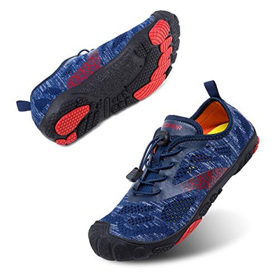Zapatillas Minimalista Hombre Mujer de Trail Running Escarpines Zapatos de Agua Secado Rápido Deportes Antideslizante Unisexo Azul A Reino Unido 36