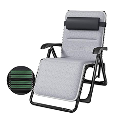 BANNAB Sillón reclinable Plegable de Ocio Textilene Silla reclinable Tumbona Cama para jardín y Camping al Aire Libre Silla Tumbona Ajustable Extra An características