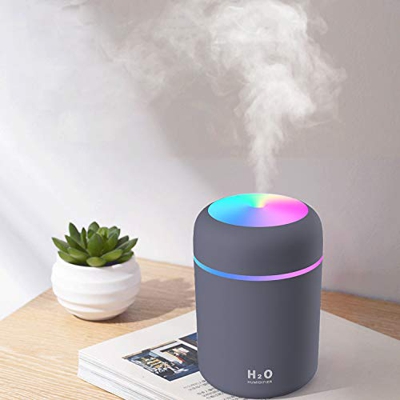 300ml Humidificador,mini Humidificador Para Coche,difusor De Aroma Iluminación De Ambiente Colorido Difusor De Aroma,para El Hogar,oficina,dormitorio，
