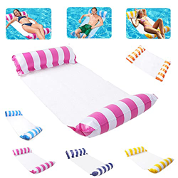 Sunshine smile Hamaca hinchable 4 en 1, cama hinchable para piscina, hamaca, hamaca, hamaca, hamaca, hamaca, hamaca, hamaca, con red para adultos (pol en oferta