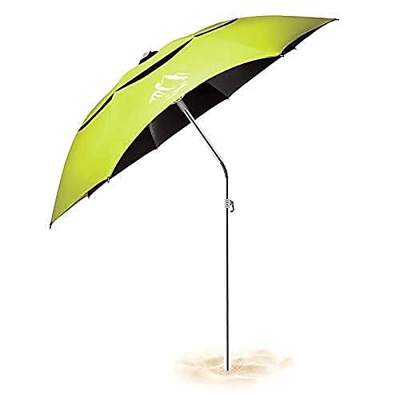 BESROY Aluminio Sombrilla Parasol de Doble Juego para terraza jardín Playa Piscina Patio diámetro180CM Protector Solar UV90