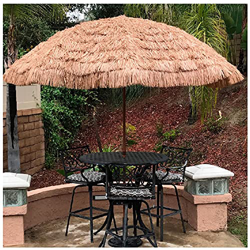 WUKALA Simulación Paraguas de Paja,Sombrilla de Playa Antiviento Sombrillas Terraza UPF50+ Estilo Hawaiano de Paja de Rafia Gruesa,para Piscina Pequeñ en oferta