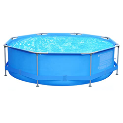 Sekey 3 m Piscina de suelo, piscina de jardín de verano redonda octogonal, piscina con estructura de metal Ø 300 x 76 cm - Azul precio