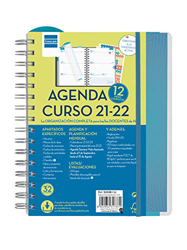 Finocam Agenda 2021 2022 Semana vista apaisada Septiembre 2021, Agosto 2022 12 meses 4º, 155x212 Docente Magistral Personalizable Azul Español precio