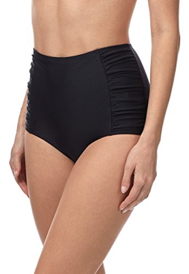 Merry Style Bragas de Bikini Parte de Abajo Bañador Corte Alto Mujer MS10-119 (Negro (9240), 40)