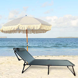 Soontrans tumbonas jardin con almohada tumbonas exterior plegable Tumbona Ligera inclinable Tumbonas Jardin exterior para Camping y Piscina(Negro 02) características