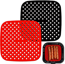 Revestimientos para freidoras de aire Accesorios cuadrados de silicona antiadherente pack de 2 (8.5inch/22cm) características